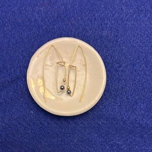 Elegant Gold and Black Drop Earrings